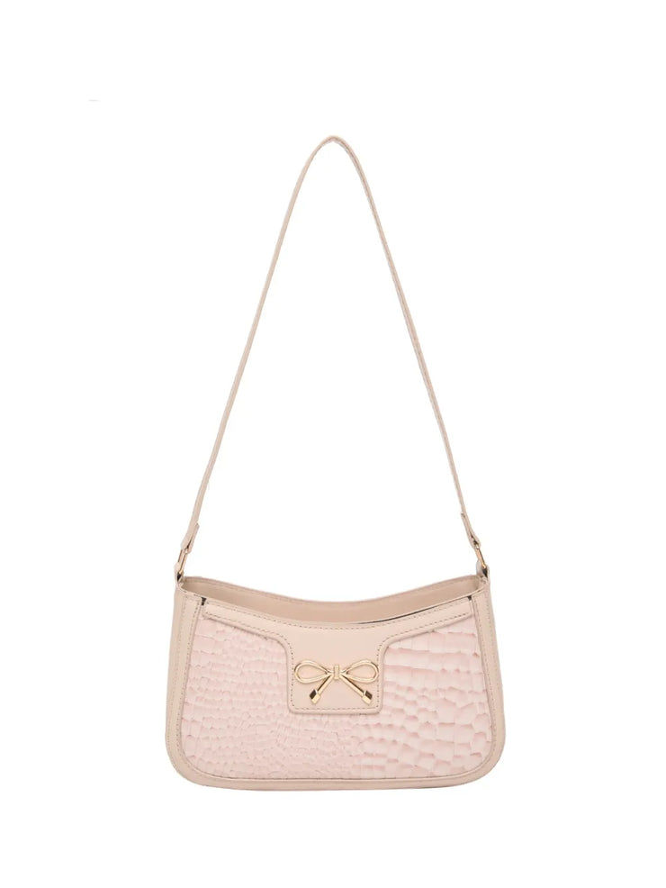 Bow PU Leather Shoulder Bag