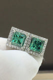 2 Carat Moissanite Square Stud Earrings