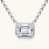 1 Carat Moissanite 925 Sterling Silver Pendant Necklace