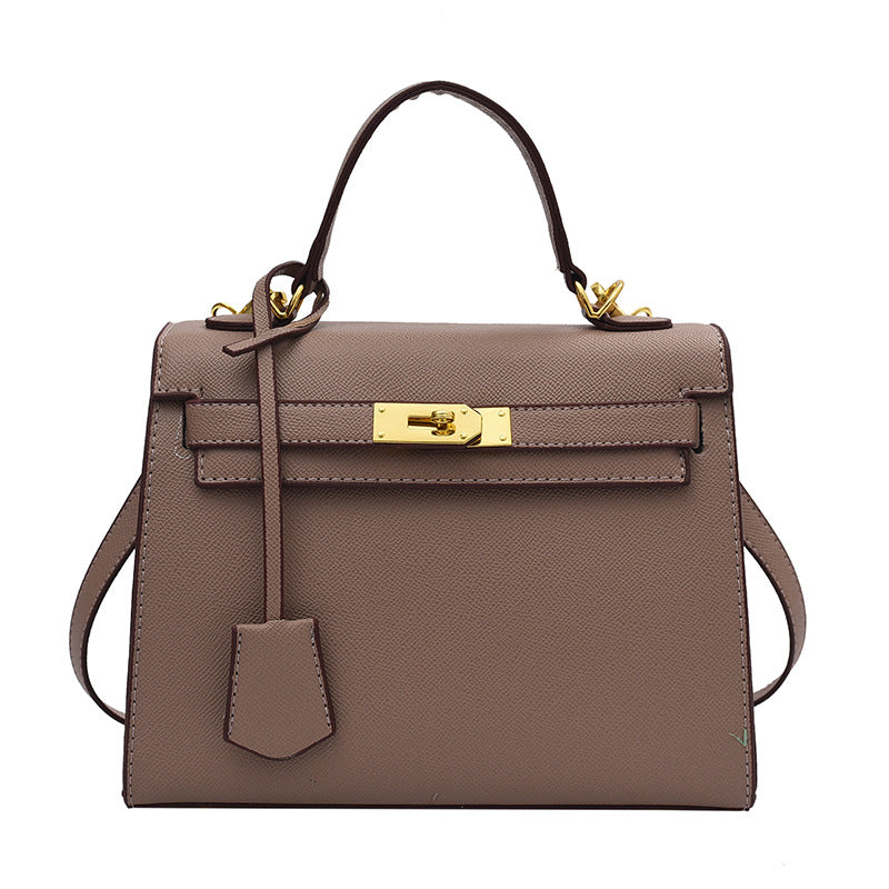 Size Solid Color PU Kelly Bag Candy Color Handbag Cross Shoulder Fashion Model Bag