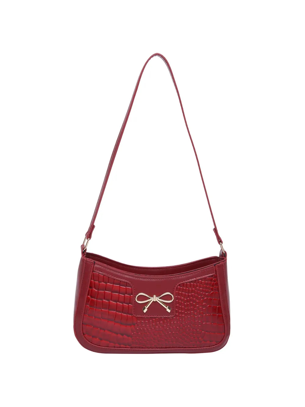 Bow PU Leather Shoulder Bag
