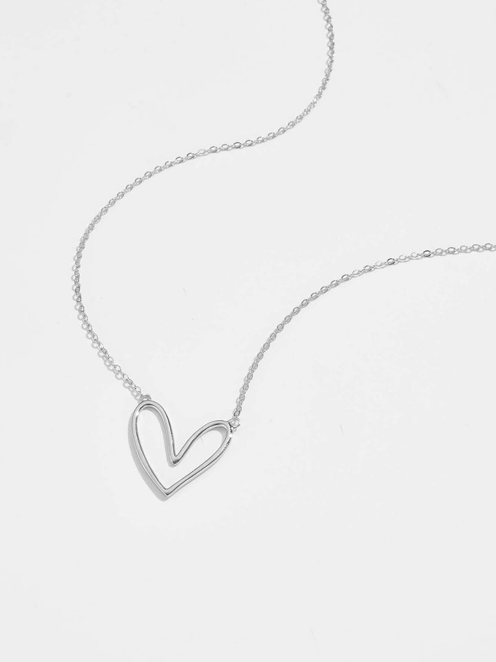 925 Sterling Silver Heart Pendant Necklace