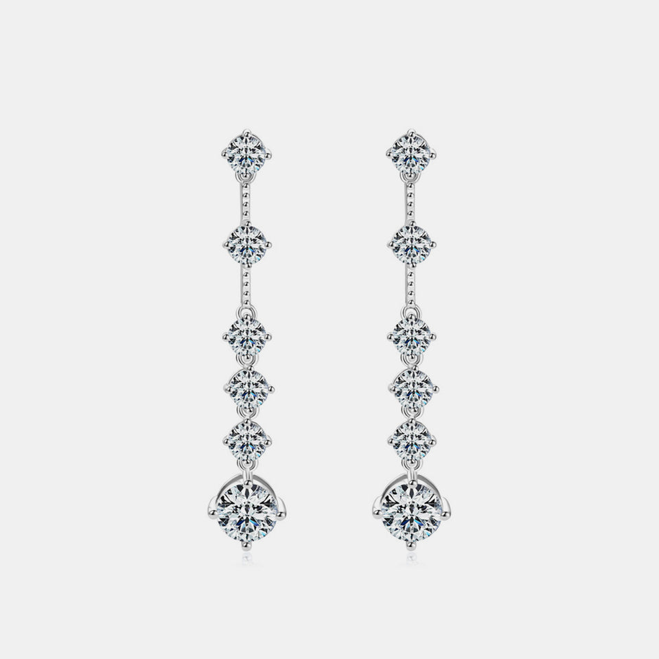 4 Carat Moissanite 925 Sterling Silver Earrings