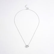 925 Sterling Silver Inlaid Zircon Heart Necklace