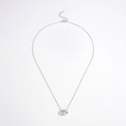 925 Sterling Silver Inlaid Zircon Heart Necklace