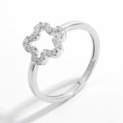925 Sterling Silver Inlaid Zircon Ring