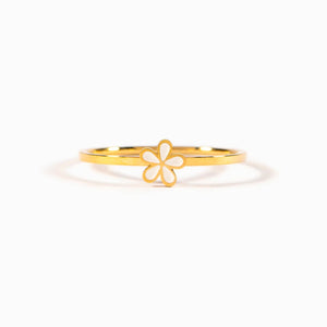 925 Sterling Silver Enamel Flower Ring