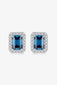 2 Carat Moissanite Stud Earrings in Indigo