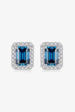 2 Carat Moissanite Stud Earrings in Indigo