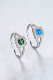 Opal 925 Sterling Silver Split Shank Ring