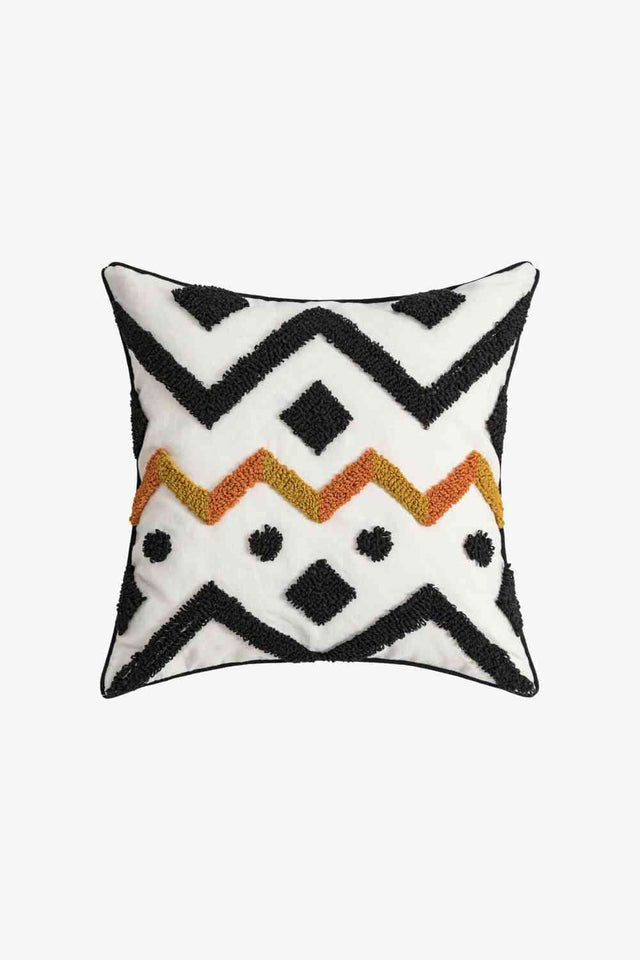 Geometric Embroidered Decorative Throw Pillow Case