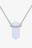 Natural Moonstone Chain-Link Necklace