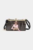 Nicole Lee USA Signature Kiss Lock Crossbody Wallet