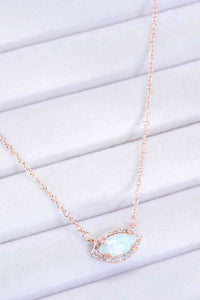 18k Rose Gold-Plated Opal Pendant Necklace