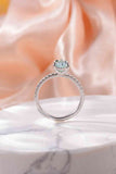 1.5 Carat Teardrop Shape Moissanite 925 Sterling Silver Ring