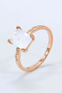 Square Moonstone Ring