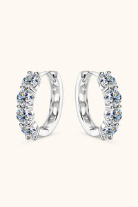 2.4 Carat Moissanite Huggie Earrings