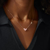 Heart Shape Rose Gold-Plated Pendant Necklace