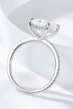 4 Carat Moissanite 4-Prong Side Stone Ring