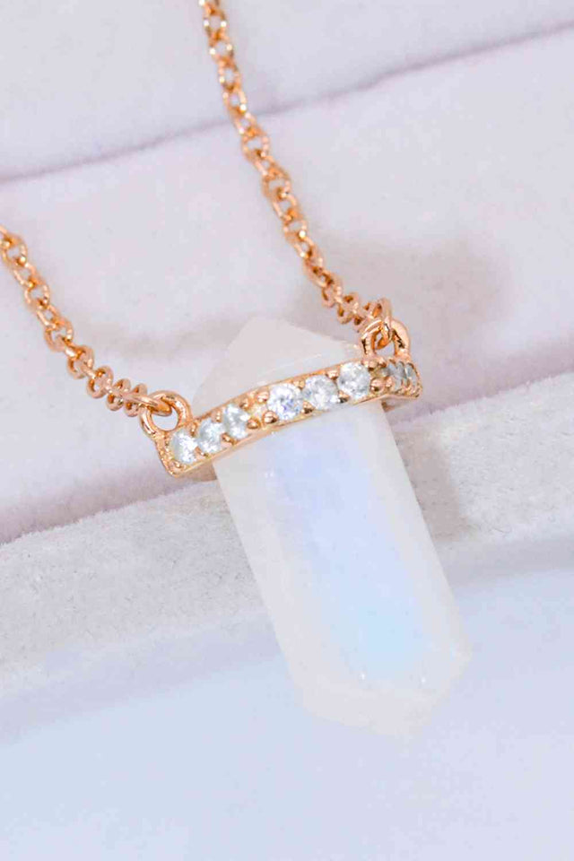 Natural Moonstone Chain-Link Necklace