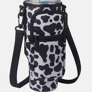 Insulated Tumbler Cup Sleeve With Adjustable Shoulder Strap