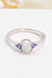 Contrast 925 Sterling Silver Opal Ring