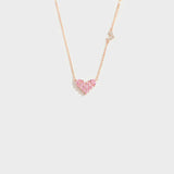 Heart Shape Rose Gold-Plated Pendant Necklace