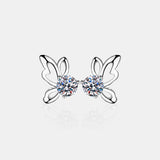 1 Carat Moissanite Butterfly Shape Earrings