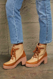 East Lion Corp Lace Up Lug Booties