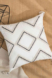 Geometric Embroidered Decorative Throw Pillow Case