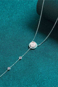 Moissanite Rhodium-Plated Necklace