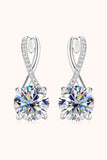 4 Carat Moissanite 925 Sterling Silver Earrings