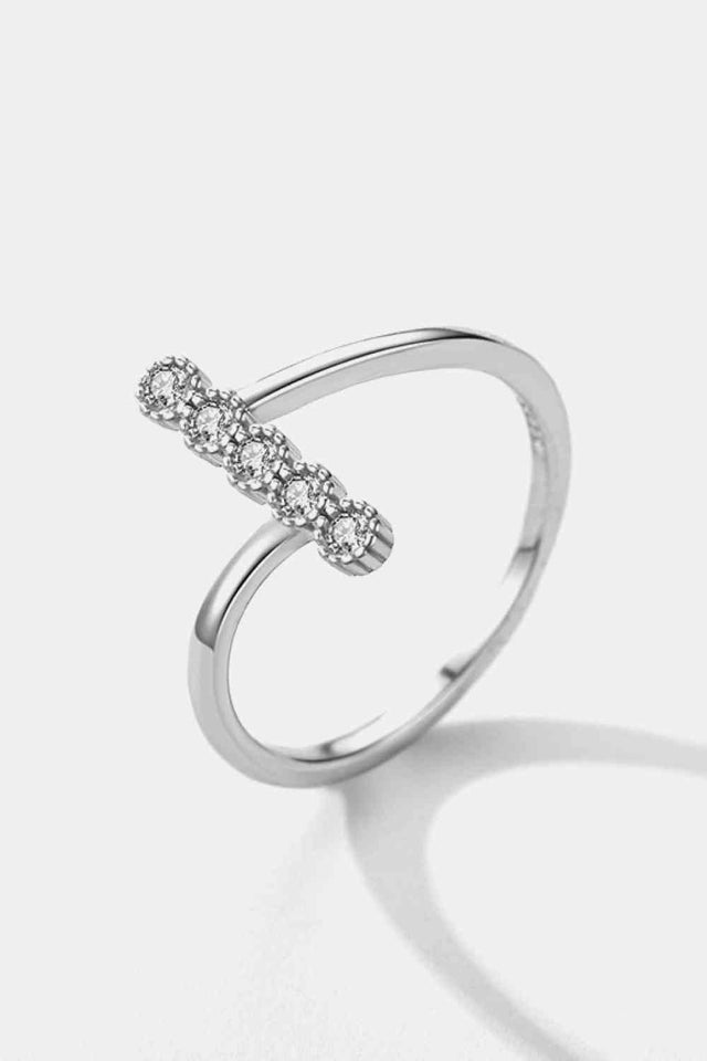 925 Sterling Silver Five Zircon Stones Ring