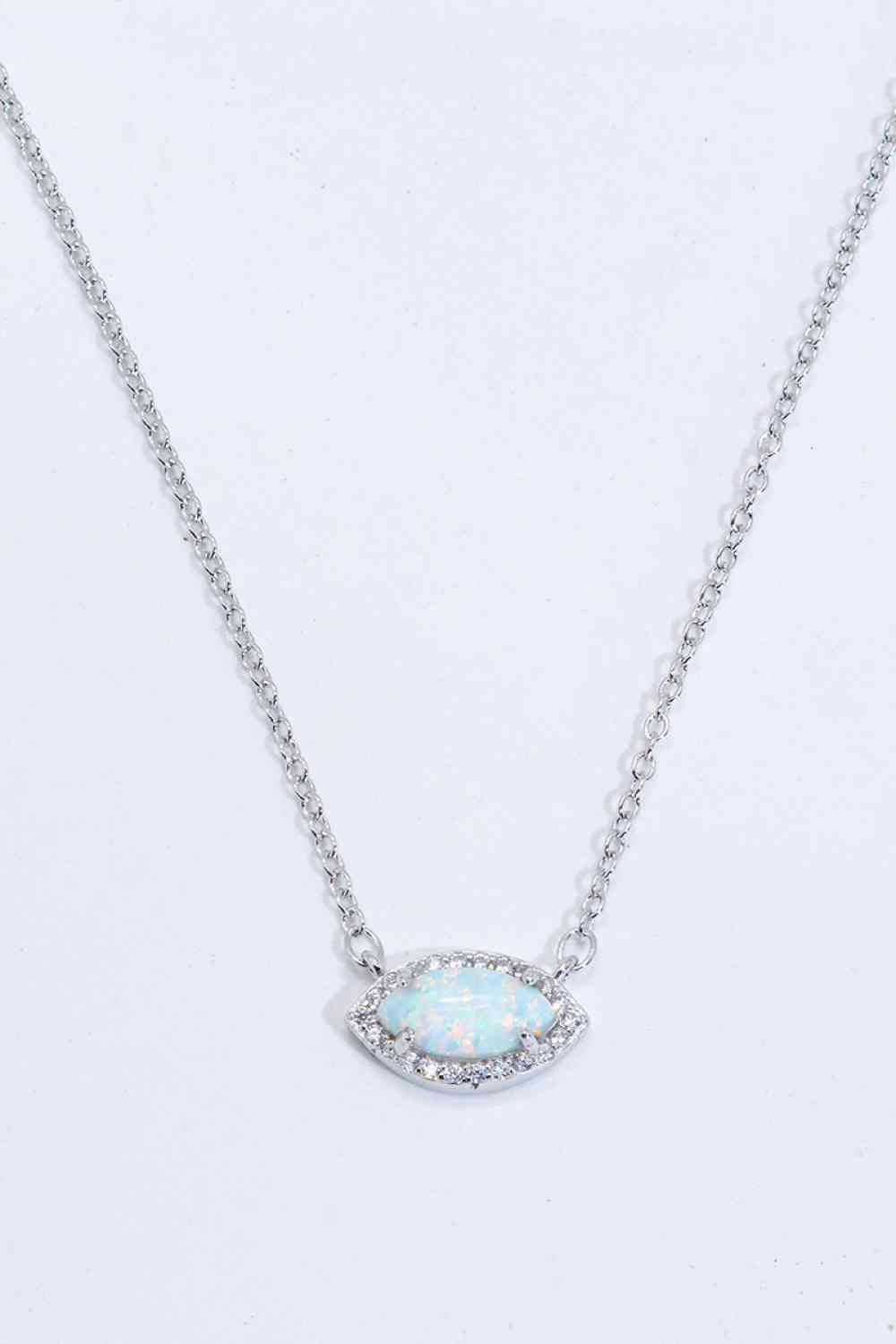 18k Rose Gold-Plated Opal Pendant Necklace