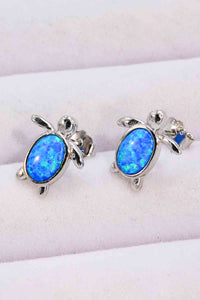 Opal Turtle Stud Earrings