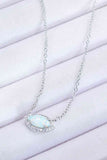 18k Rose Gold-Plated Opal Pendant Necklace