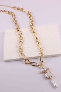 5-Piece Wholesale Freshwater Pearl Chunky Chain Necklace