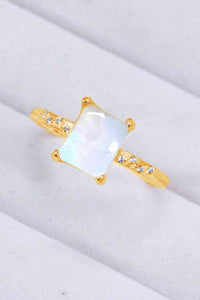 Square Moonstone Ring