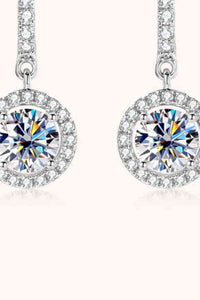 2 Carat Moissanite 925 Sterling Silver Drop Earrings