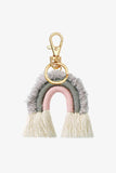 Fringe Trim Rainbow Key Chain