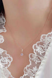 High Quality Natural Moonstone Teardrop Pendant 925 Sterling Silver Necklace