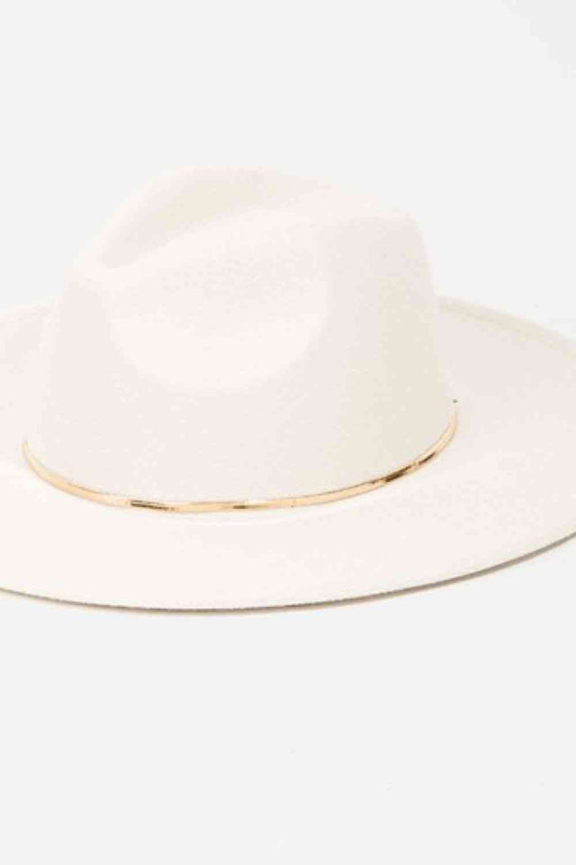 Fame Slice of Chic Herringbone Chain Fedora