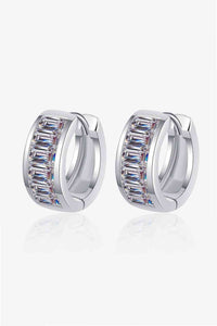 1.8 Carat Moissanite 925 Sterling Silver Huggie Earrings