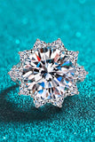 10 Carat Moissanite Flower-Shaped Ring