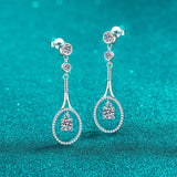 1 Carat Moissanite 925 Sterling Silver Drop Earrings | Stunning CZ Jewelry