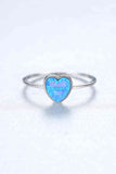 Opal Heart 925 Sterling Silver Ring