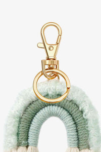 Fringe Trim Rainbow Key Chain