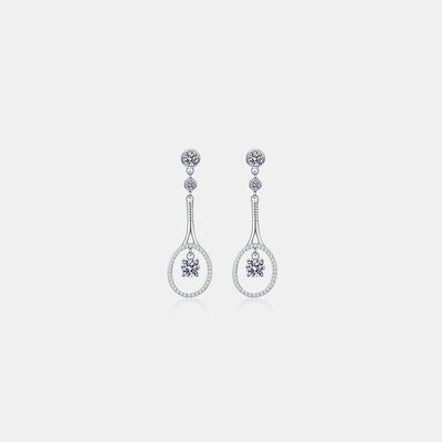 1 Carat Moissanite 925 Sterling Silver Drop Earrings | Stunning CZ Jewelry