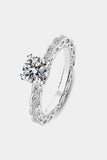 1 Carat Moissanite 925 Sterling Silver Ring