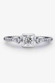 Moissanite Square Shape 925 Sterling Silver Ring